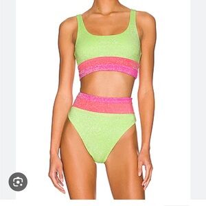 Beach Riot Mackenzie Top in Watermelon Lemonade Sz S